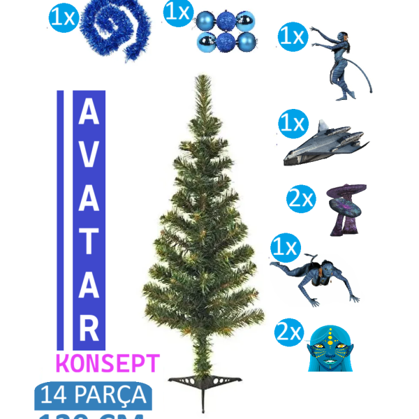 Avatar Konsept 120 CM Yılbaşı Ağacı Seti